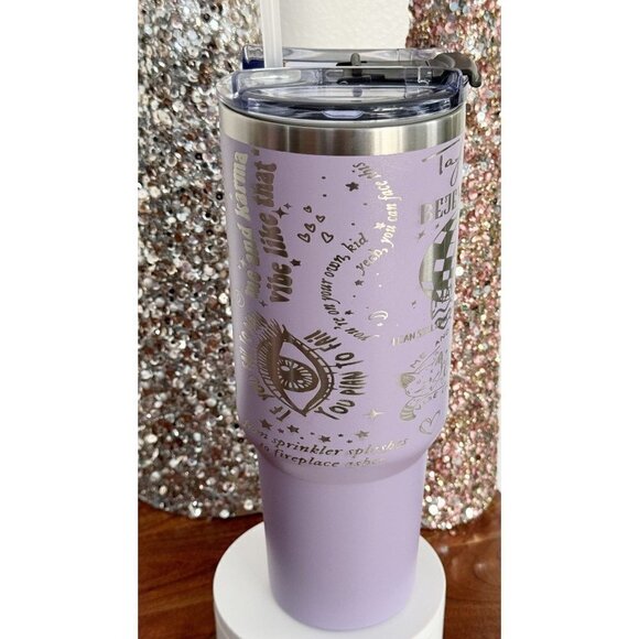 Taylor Swift 40oz Tumblr Hot/Cold Travel Cup Laser Engraved - Picture 3 of 8